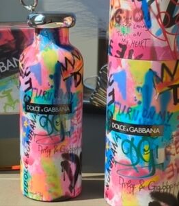Dolce & Gabbana 🌈 SS Bottle & UPCYCLED Novelty Clutch (Rare)